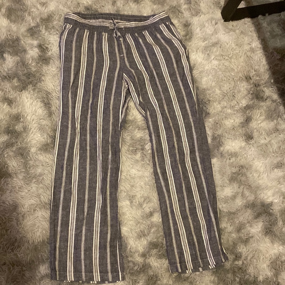 Old navy striped linen pants, great condition